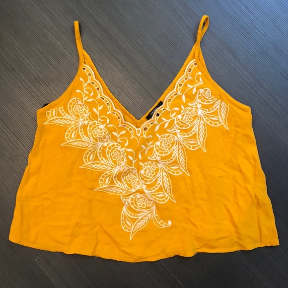 Floral Yellow Flowy V-Tank from Forever 21 - Picture 2 of 4
